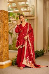 [PRE-ORDER 15 DAYS] READYMADE EMBROIDERED GEORGETTE PAKISTANI PLAZZO SUIT {ETA:2026-12-31}