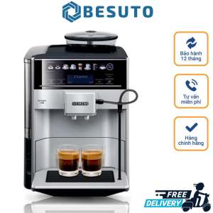Máy Pha Cafe Siemens EQ.6 Plus S300 TE653501DE Máy Pha Cà Phê Tự Động Dễ Dàng Vệ Sinh Chất Liệu Thép Không Gỉ Nhập Đức Bảo Hành 12 Tháng
