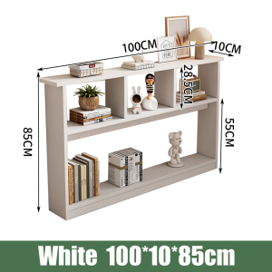 SUNNY Bed Shelf Bedroom Wooden Narrow Table Bedside Cabinet Table Multi layer Storage Shelf Long Side Table