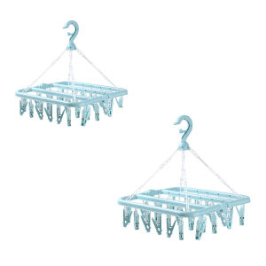 32 clip folding Plastic hanger clip drying racks clip folding hanger drying rack clips hanger
