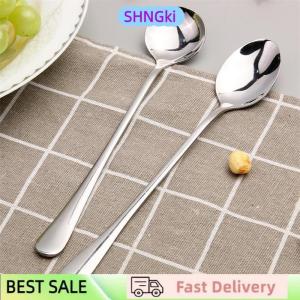 SHNGki Long Handled Stainless Steel Coffee Spoon Ice Cream Dessert Tea Spoon For Picnic Kitchen Accessories Spoon Coffee Bean