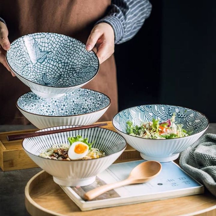 Wafu Japanese Style 8 inch Ceramic Ramen Soup Noodle Dining Bowl For ...