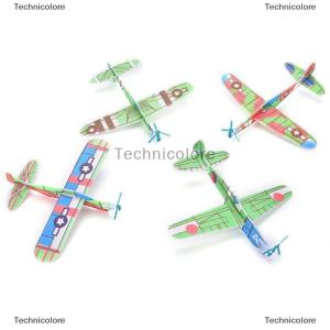 [COD] Technicolore 12ชิ้น/เซ็ต Foam GLIDER PROP บินร่อนเครื่องบินเครื่องบินเครื่องบินเด็ก DIY ของเล่น