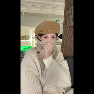 Cáp đan snoods khăn nút Khăn choàng dệt kim cô gái mùa thu và mùa đông ấm mặc khăn choàng khăn choàng thời trang