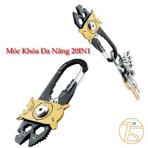 Móc khóa đa năng 20in 1 - Dụng cụ phượt đi rừng đa năng - Dụng cụ dã ngoại cắm trại - Quà lưu niệm - Quà tặng sinh nhật happy birthday bạn trai - móc khóa trang trí - Móc khóa balo