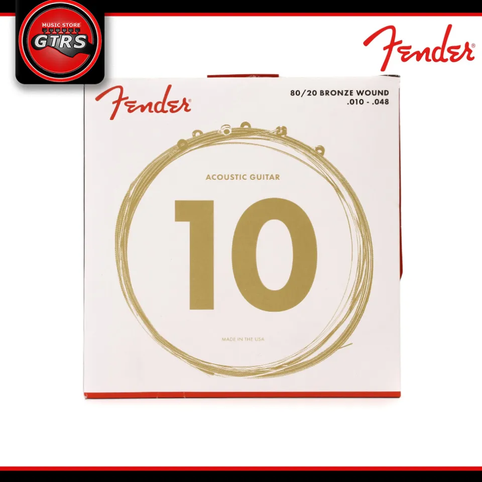 Fender Acoustic Guitar Strings 80 20 Bronze for Acoustic Guitars