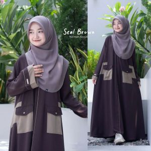 Halimah Abaya / Matt Crinkle / Gamis Anak Remaja / Dress Lebaran / Dress Terbaru / Model Kekinian / COD