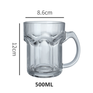 Beer Mug With Handle Craft Draught Beer Cup Large-capacity Fruit Tea Cocktail Glass