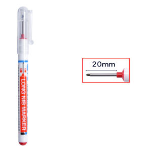 5PCS 20mm Deep Hole Long Tip Head Marker Quick Drying and Waterproof Marker Pen Multi-purpose Permanent Woodworking Marker Pens for Wood Metal Rock Fabric Plastic Glass
