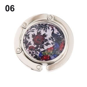 TANTUANG แฟชั่น พกพา พับ คริสตัล ตะขอตั้งโต๊ะ ที่แขวนโต๊ะ ที่แขวนกระเป๋า ตะขอเกี่ยวกระเป๋าโต๊ะ