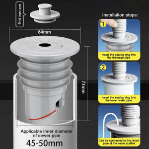 (Local shipping)Silicone Sewer Pipe Sealing Ring Anti Odor Sewer Pipe Sealing Ring Water Plug Floor Drain Sewer Seal Stopper Bathroom Accessorie