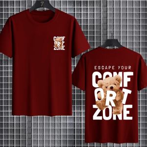 KAOS DISTRO PRIA/WANITA LENGAN PENDEK COTTON COMBED 24s BASIC T-SHIRT / COMFORT ZONE BEAR