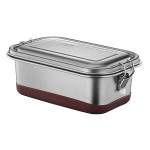 LESTOP Double Layer Lunch Box Stainless Steel 304 With Silicone Pad Bottom (1450ml+450ml) 304不锈钢双层饭盒 配有硅胶防滑垫