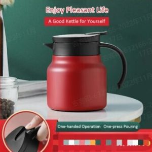 luoaa01 หม้อเก็บความร้อนสำหรับชาและกาแฟ สองชั้น กันร้อน กันเย็น สวยงาม ขนาดเล็ก