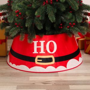 PAXTONE Santa Claus Christmas Tree Skirts Snowflakes Round Xmas Tree Collar Christmas Tree Decoration Foldable Christmas Tree Bottom Cover Family Holiday