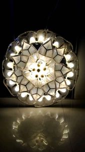 20 inches POINSETTIA PAROL made of capiz shell