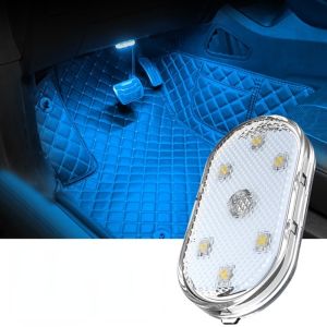 1pcs Car LED Touch Lights Wireless Interior Light Lamps for Door Foot Trunk Storage USB Charging