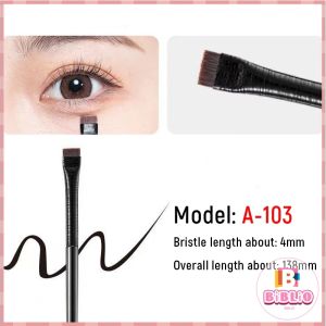 Biblio Eyes Makeup Brush Precise Detail Brush Blade Shape Oblique Head Eyeliner Eyebrow Brush 1Pc