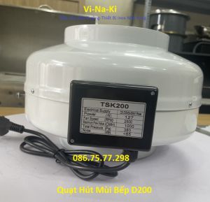Quạt hút mùi bếp D200 quạt hút nối ống phi 200 quạt cấp gió thông phòng quạt hút công nghiệp