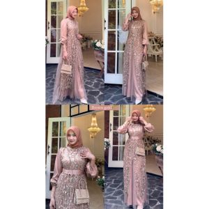 BISA COD - BEST SELLER VENEZIA DRESS TULLE GARDEN BUSUI FRIENDLY DRESS KONDANGAN JUMBO DRESS PESTA TERBARU DRESS WISUDA DRESS