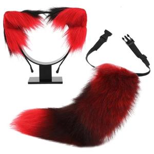 Động Vật đóng vai Trang Phục Thiết Lập Lông đuôi động vật Trang Phục Và Sang Trọng Tai Headband Cho Phụ Nữ trang phục halloween trang phục động vật