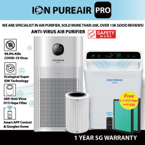 [SG Best Seller]Air Purifier ION PUREAIR PRO520/P12 PRO/P10(UV)/P8(UV)/P7(UV)/P6/P4 LCD Display/Hepa Filter/Negative Ioniser(1+1 Free Hepa Filter)