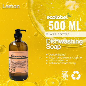 Eco-friendly Dishwashing Liquid Soap Lemon Scent Biodegradable Sustainable ECOFRIENDLY Gallon Stackable Container