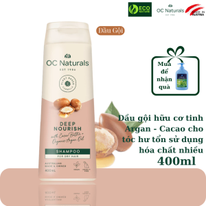 Combo dầu Gội - Xả hữu cơ dành cho tóc khô hư rối sử dụng cho tóc nhuộm nhiều lần - OC Natural 400ml