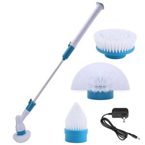 Electric Bathroom Cleaner Turbo Scrub Brush Long Handle Telescopic Floor Tile Bathtub Brush Home Wireless Cleaning Brush