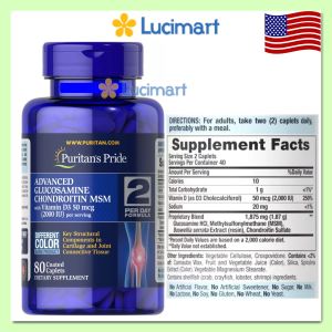 Viên uống bổ khớp Glucosamine Chondroitin MSM các loại [Hàng Mỹ]