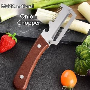 PaulWeekend Multi-Functional Onion Slicer with Peeler and Bottle Opener for Kitchen Use