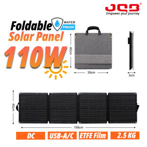 JQB SunWave 110W | Foldable Solar Panel | Portable Foldable Folding | Complete with Adjustable Kickstand Waterproof I IP68 Waterproofing