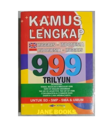 Kamus Bahasa Inggris 999 Trilyun disertai Grammar ukuran 105 x 145 MM