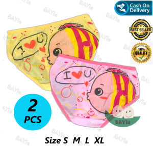 BAYIe - 2 PCS Celana Dalam/CD Anak Perempuan Cewek ESSEN/CERIA /Calana dalam Bayi Perempuan Size S M L XL