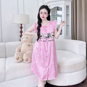 Đầm Nữ Mặc Nhà Lụa Latin Cánh tiên Lụa Latin mịn mát hàng may kỹ phom 40-60kg