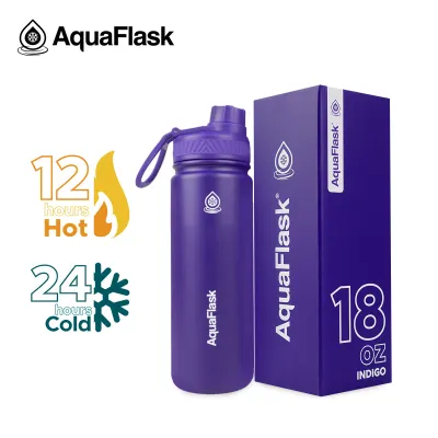 AquaFlask (18oz) Aqua Flask Wide mouth w/ flip cap Vacuum Insulated Stainless Steel Drinking Water Bottle
