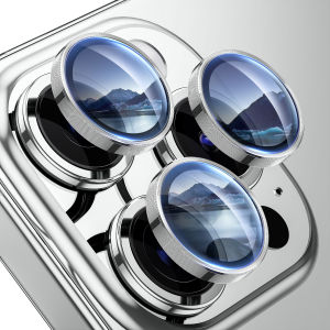 WSKEN 4-Pack High-Definition Camera Lens Protector for iPhone 15 Pro Max/Pro Anti-Reflection Anti-Fingerprint Shockproof Metal Film Black