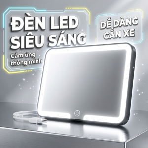 【HCM/24H】Ô Tô Trang Điểm Gương Sạc Màn Hình Cảm Ứng Có Thể Điều Chỉnh Độ Sáng 3 Màu Có Thể Đổi Tấm Che Nắng Đa NăngGương