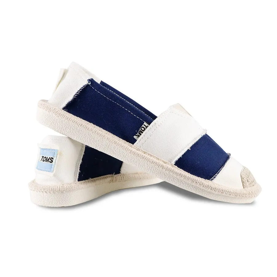 Toms Shoes Stripe Slip On Espadrille Shoes For Women Canvas Shoes