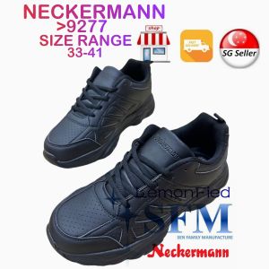Neckermann 9277 Size 33 - 41 Lace School Shoes Black White SG RETAILER Sports Fashion Indoor Outdoor Sneaker Running SFM