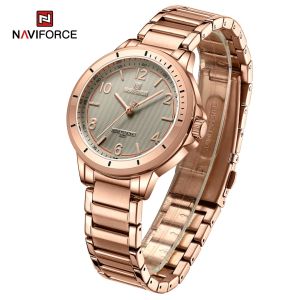 NAVIFORCE Women Watches Luxury Fashion Diamond Ladies Wristwatches Stainless Steel Mesh Strap Female Quartz Watch