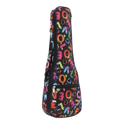【Lowest Prices Online】 SLADE 21 / 23 / 26 Inch Portable Ukulele Bag Love Words 10mm Sponge Soft Case Gig Ukulele Mini Guitar Waterproof Backpack