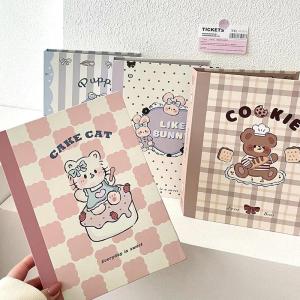 Kawaii A5 Kpop Photocard Holder Binder Collect Book Idol Photo Album ID Card Bus Cards Holder Cartoon Pattern School Stationery