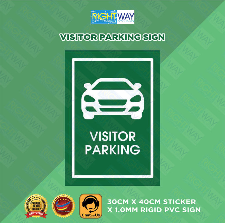 VISITOR PARKING SIGN 400MM X 300MM X 1.0MM RIGID PVC SIGN | Lazada Malaysia