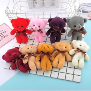 13cm Mini Cute Plushie Teddy Bear Doll Stuffed Toys Anak Patung Mainan Kecil Comel Baby Kids Toy Mini Gift For Birthday