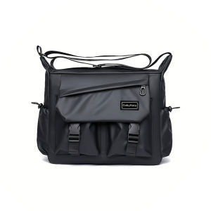 Philippines Foldable Shoulder Bag for Men - 32x25cm Business Travel Gray Minimalist