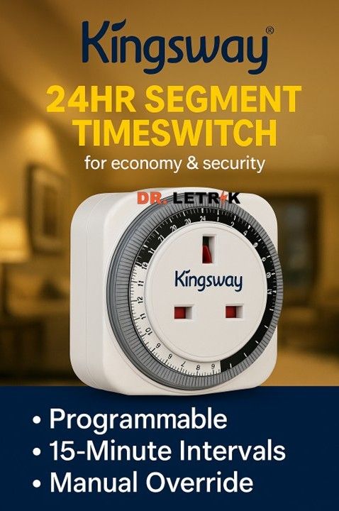 Sirim) KINGSWAY 24Hours Programme Timer 3pin Plug Analog Segment