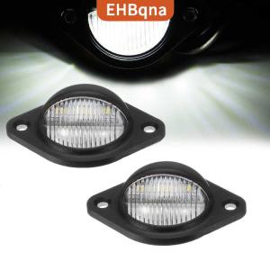 [COD] EHBqna 1Pcs 12V LED Number License Plate Light For Car Boats Motorcycle Automotive Aircraft RV Truck Trailer Exterior Lamps LED Round License Plate Light Truck License Plate Light