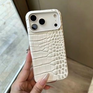 Advanced Gradient Glossy Crocodile Skin Pattern Shockproof Protective Phone Cover Case for iPhone 17 16 15 Pro Max Cover Funda