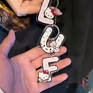 [HỎA TỐC HCM] Chữ Cái Tiếng Anh Móc Khóa Hello Kitty Móc Khóa Cặp Đôi Móc Khóa Người Bạn Quà Tặng Sinh Nhật ANGIHOME